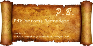 Pásztory Bernadett névjegykártya