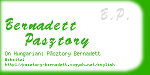 bernadett pasztory business card